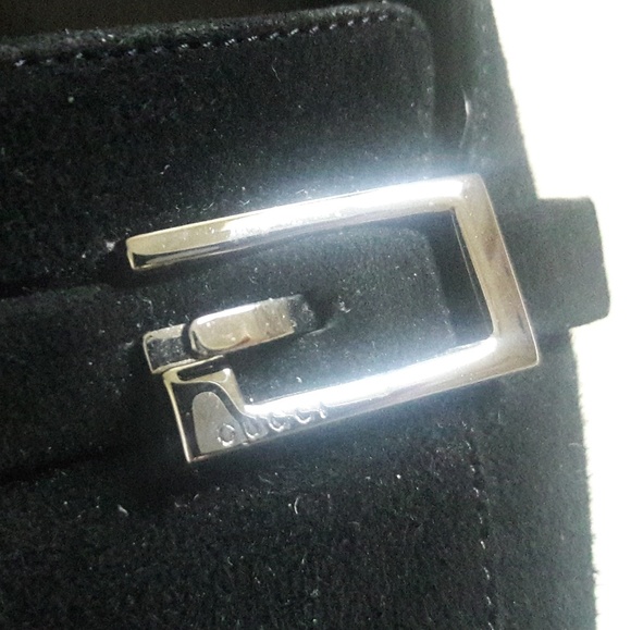 VINTAGE "GUCCI" BLACK SUEDE PUMPS! 37.5 C - Picture 6 of 8